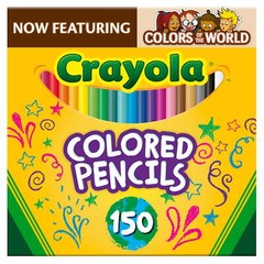 Crayola Colored Pencil Set, Colors of the World, 150 Ct, Back to School Supplies