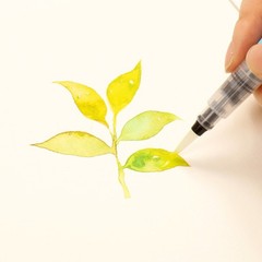 YULART Water Brush Pen 6pcs Set for Watercolor Painting Calligraphy