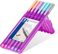 Triplus Fineliner, Triangular Pens 0.3Mm, Includes Easel Case for Home & Travel,