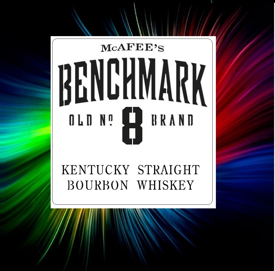 MCAFEE’S BENCHMARK OLD NO. 8 BRAND WHISKEY LOGO AIRBRUSH, PAINT ART STENCIL