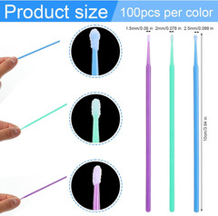300PCS Micro Applicator Brushes 1.5-2.5mm Disposable Paint Touch-Up Tools