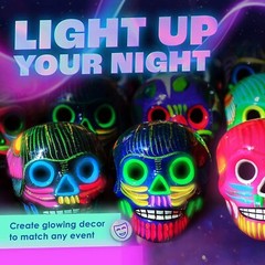 Exciting Glow in the Dark Paint Set – 8 x 0.7 Fl Oz Bottles for Creative Fun
