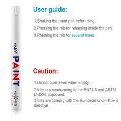 10X White Paint Pen Marker Waterproof Permanent Car Tire Lettering Rubber Letter