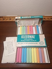 2 SETS Vintage Binney & Smith Kleerwae Colored Dustless Chalk Missing Sticks