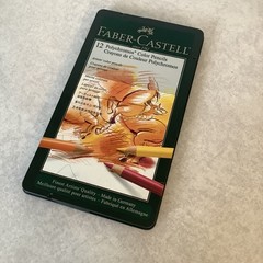 FABER CASTELL Polychromos Color Pencils Set of 12 Color Tin ARTIST QUALITY EUC