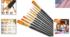 Create With Confidence: 10-Pack Round Pointed Tip Paintbrush Set for All Arts