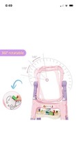 Adjustable Double-Sided Art Easel for Kids with Painting Accessories – Pink