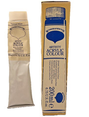 Winsor Newton Galeria Acrylic Color, 200ml 6.75-oz Tube, Titanium White – VTG