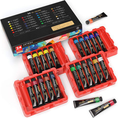 Oil Paint Set – 24 Multicolor Tubes (0.4 Fluid Ounces Each), Vibrant Oil-Based P