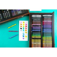 ART 101 DELUXE ART AND CREATIVITY WOOD ART SET & CASE 142 PCS PAINT SKETCH COLOR
