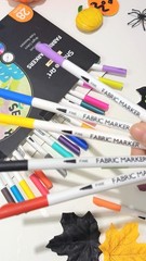 40 Colors Dual Tip Fabric Markers – Permanent No Bleed Pens for T-Shirts & Sneak