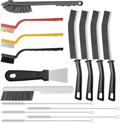 Multifunctional 15-Piece Crevice Cleaning Kit with Durable Brushes & Scrapers