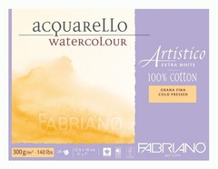Fabriano AEW BL 4CO 25F GF Watercolour Paper – 12.5 x 18 cm Extra White