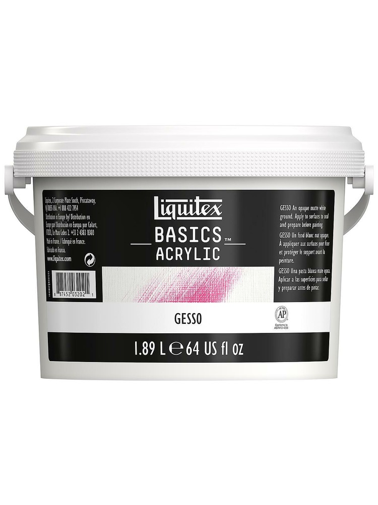 Liquitex Basics Mediums & Varnishes – gesso 64 oz. bucket