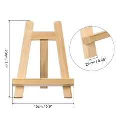 7.9″ Mini Wooden Easel Stand 2 Pack Table Use Triangle Holder Wood Color
