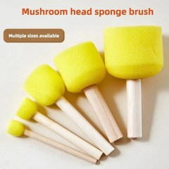 10pcs Mushroom Sponge Paint Brush Set Kids DIY Art Painting Tools – NEW