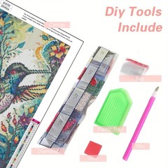 Hummingbird Diamond Painting Kits for Adults,Full Drill Birds Diamond Art Kits f