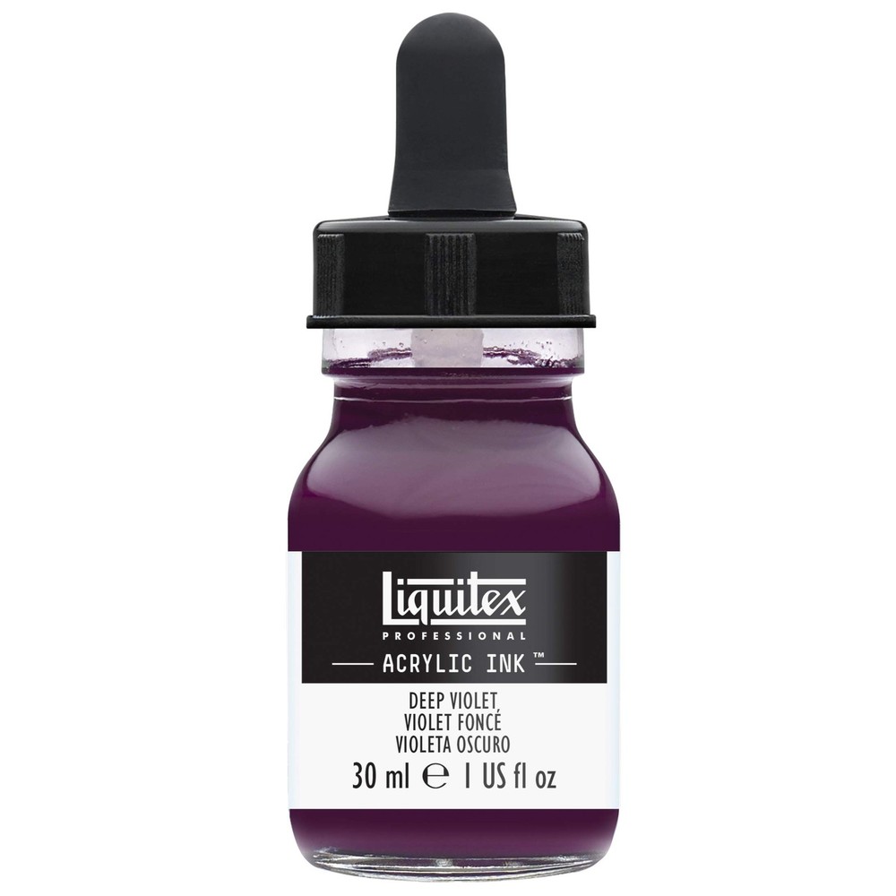 Professional Acrylic Ink Deep Violet 1 Oz 30ml Jar Art Canvas Paint Supplies