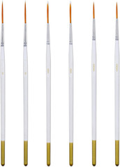 6Pcs Script Liner Brushes for Acrylic Painting Fine Point Liner Paintbrush Fine
