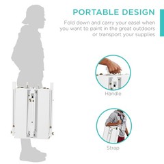 Art Easel for Painting, Portable Wooden Adjustable Artist Tripod with Sketch …