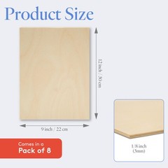 Baltic Birch Plywood, 3 mm 1/8 x 12 x 9 Inch, B/BB Grade Sheets| Woodpeckers