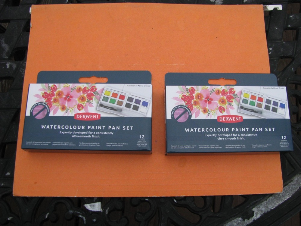 Brand New – Derwent Watercolour Paint Pan Set (2306323) 12 CT- Set of 2-Sealed