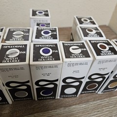 Lot of 30 Vintage 75 C.C. Speedball Block Printing Ink Water Soluble Made in USA