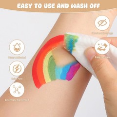 Pintada 54 Color Face Painting Kit 7.8in*5in*0.5in, 54 Colors With Brush Set
