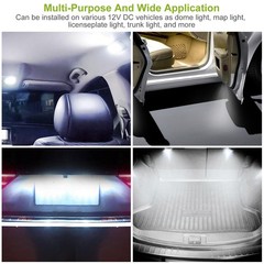 13Pcs T10 31mm Festoon LED Light Bulb Interior Dome Map LED Lights License Plate