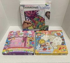 Doodle Diary Set & Rainbow Brite Art Kit & Diamond Painting Kit – Brand New
