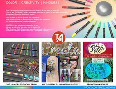 22 Acrylic Paint Pens (BLUES & PURPLES) Pro Color Series Set (3mm MEDIUM)