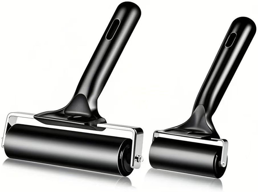 2 Pack Brayer Roller，Professional Rubber rolles ，Handle Comfortable ，for…
