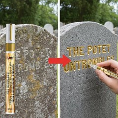 Tombstone Touch Up Pen Gravestone Repair Marker Weatherproof 20g