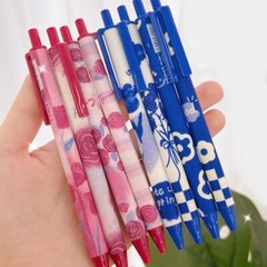 4Pcs Black 0.5mm Retractable Gel Ink Pens Vibrant Colours Smooth Writing Pen
