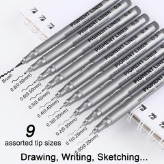 Micro-Pen Fineliner Pens, Black Pigment Liner Multiliner Archival Ink Micro
