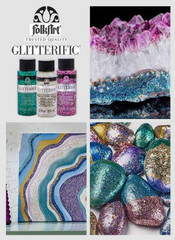 Glitterific! FolkArt Glitter Paints, Craft Acrylic, Build a set/Choose Color ✨