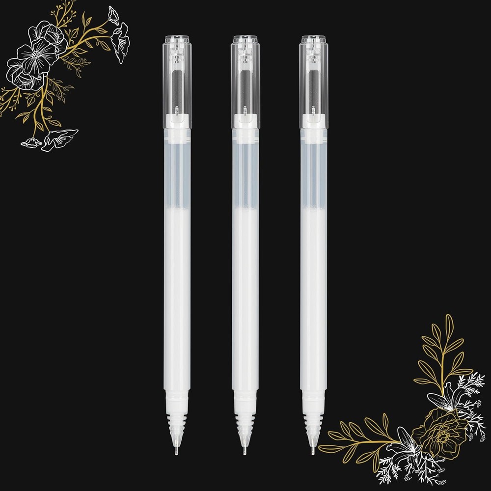 SMOOTHERPRO White Gel Pens, 3 Pcs 1.0 mm Bold 1 Count (Pack of 3),