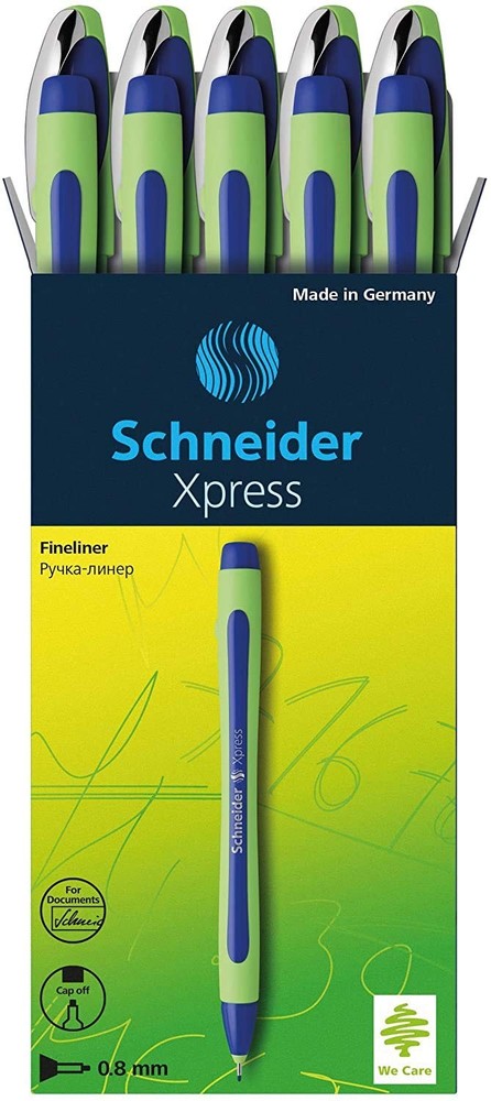 Xpress 10 Count Multicolor Fineliner Marking Pens Waterproof Ergonomic Grip