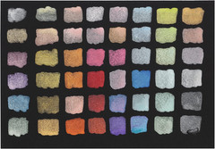 Metallic Watercolors Set – 48 Vibrant Metallic Half Pans in Travel Case – Pro…