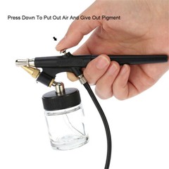 15-50PSI Siphon-feed Airbrush Single Action Air Brush Kit 0.8mm Spray Paint Gun
