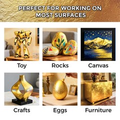 ARTME Liquid Gold Leaf Paint, 1.69 oz/50 ml Fl Oz (Pack of 1),