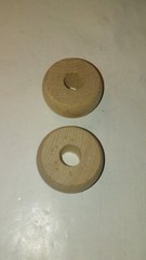 3/4″ Thick Classic Mini Wood Wheels 1-1/2″ Diameter, 7/16″ Hole, Craft Wood 4