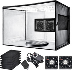 Airbrush Spray Booth with Dual Exhaust Fans,Portable Airbrush Paint Booth for Ai