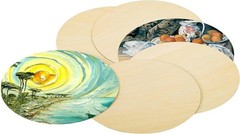 15PCS Unfinished Natural Wood Slices for DIY Crafts – Oval Wood Tags,Christma…