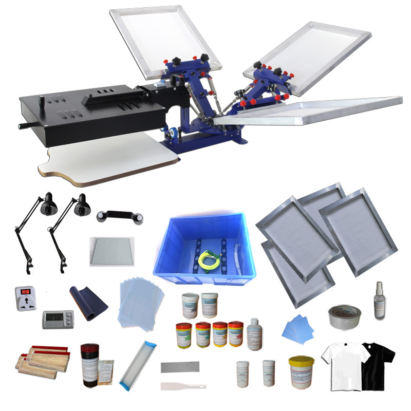 3 Color 1 Dryer Screen Printing Equipment Micro-adjust Press Pritner Silk Screen