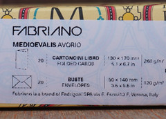 x20 Fabriano Medioevalis Avorio Folded Cards & Envelopes In Box New