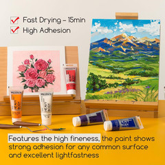 MEEDEN Heavy Body Acrylic Paint – Basic Satin Finish 24 X 60Ml (2 Oz) Color Pain