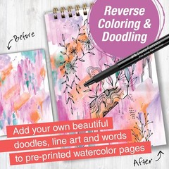 Reverse Coloring & Doodling Book: Brights – Gifts for Mom | Relaxing Adult Co…
