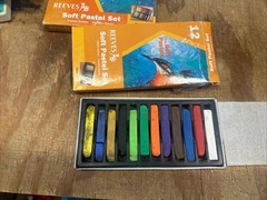 Art Supplies 7 Mixed Lot Boxes Sketching Soft Pastels & Oil Sticks