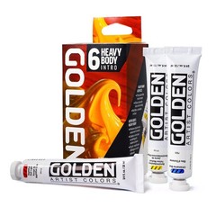 Heavy Body Acrylics, Intro Set, 6 Color, Professional Acrylic Paint